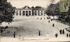 VINTAGE POSTCARD Trawl net On the Saone Train station