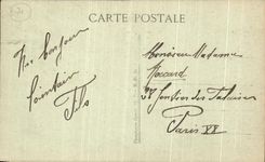 Red red de la POSTAL de la VENDIMIA en la estacion de tren de Saone