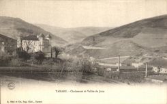 VINTAGE POSTCARD Chalamont Winnowing machine and Vallee of Joux