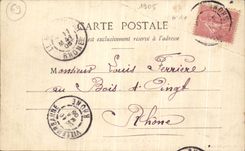 VINTAGE POSTCARD Lamure on Azergues