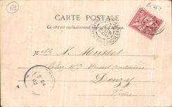 VINTAGE POSTCARD Villefranche On the Saone Porch of L Church ND of the marshes