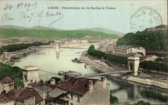 VINTAGE POSTCARD Lyon Panorama of the Saone has Vaise