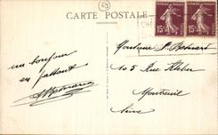 VINTAGE POSTCARD Lyon the Cathedral St Jean And Panoramic View on the Saone