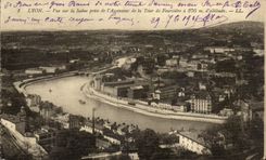 VINTAGE POSTCARD Lyon Seen On the Saone Taken of L Ascnseur Of the Tower of Fourviere