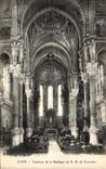 VINTAGE POSTCARD Interior Lyon Of the Basilica of NR D De Fourviere