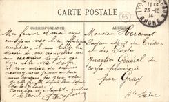 VINTAGE POSTCARD Lyon our Carnot Monument