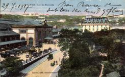 Parques de Lyon de la POSTAL de la VENDIMIA de Perrache