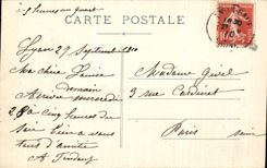 VINTAGE POSTCARD Lyon the Place the Morand Bridge and the Slope of Fourvieres