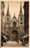 VINTAGE POSTCARD Lyon Church Nizier Saint