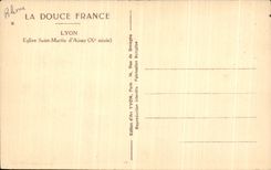 VINTAGE POSTCARD Lyon Church Saint Martin D Ainay