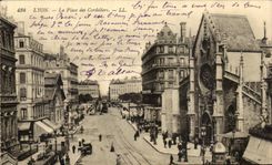 VINTAGE POSTCARD Lyon the Place of Cordeliers