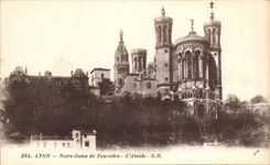 VINTAGE POSTCARD Lyon NR D Fourviere L Apse