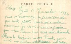 VINTAGE POSTCARD Lyon the Bartholdi Fountain