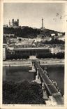 VINTAGE POSTCARD Lyon Bridge Of the Law courts and Fourviere