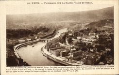 VINTAGE POSTCARD Lyon Panorama On the Saone Vaise And Serin