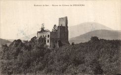 VINTAGE POSTCARD Surroundings De Barr Ruins Of the Castle of Spesbourg