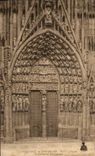 VINTAGE POSTCARD Strasbourg Portail principal sandstone Execution variegates