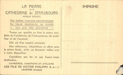 VINTAGE POSTCARD Strasbourg Portail principal sandstone Execution variegates