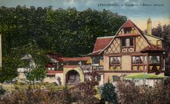 VINTAGE POSTCARD Strasbourg rustic Orangery House