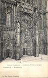 VINTAGE POSTCARD Strasbourg Cathedral principal Gates