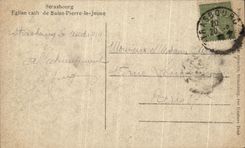 VINTAGE POSTCARD Strasbourg Cath Church of Saint Pierre the Young person