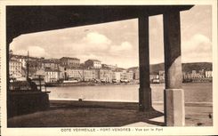VINTAGE POSTCARD Vermilion Dimension Vendres Port Seen On the Port