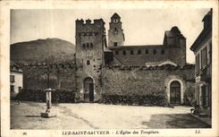 VINTAGE POSTCARD Holy Luz Saver L Church of Templiers