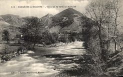 VINTAGE POSTCARD Bagneres de Bigorre L Adour and the Valley of Campan