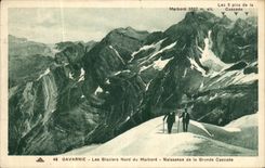 VINTAGE POSTCARD Gavarnie Glaciers Northern of Marbore Birth of the Large Cascade