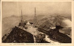VINTAGE POSTCARD the Pyrenees Observatory of the Peak of the South of Bigorre