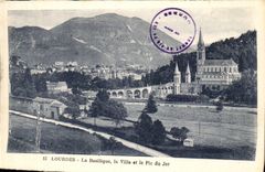 VINTAGE POSTCARD Heavy the Basilica the City and the Peak of Jer