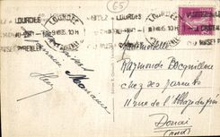 VINTAGE POSTCARD Heavy entry of the rosary