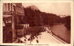 VINTAGE POSTCARD Heavy Swimming pools and Gave