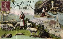 VINTAGE POSTCARD To remember Of Heavy Sheep