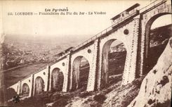 VINTAGE POSTCARD Heavy Funicular Of the Peak of Jer the Viaduct