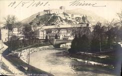 VINTAGE POSTCARD Heavy the bridge of Gave and the Castle