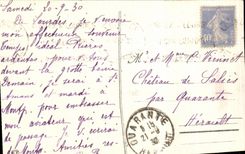 VINTAGE POSTCARD Heavy View from above on the basilica and way of the martyrdom