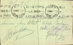 VINTAGE POSTCARD Puys the Beach and the Cliffs Children