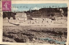 VINTAGE POSTCARD Puys the Beach and Cliffs