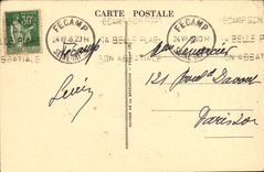 El benedictino de la POSTAL de la VENDIMIA tiene Fecamp Musee el cuarto de los abades