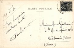 VINTAGE POSTCARD Puys the Cliff Towards Bracquemont