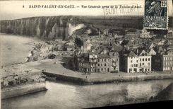 VINTAGE POSTCARD Holy Valery In Caux View Taken of L aFalaise D Downstream