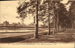 VINTAGE POSTCARD Castle of Fontainebleau an Alley Of the Floor