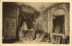 VINTAGE POSTCARD Palais of Fontainebleau Chambre has to sleep of Napoleon 1st
