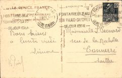 VINTAGE POSTCARD Palais of Fontainebleau Chambre has to sleep of Napoleon 1st