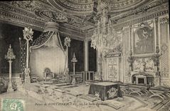 VINTAGE POSTCARD Fontainebleau the Throne room