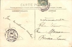 VINTAGE POSTCARD Fontainebleau Palate of View on the Parts D Water and the castle