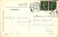 VINTAGE POSTCARD Fontainebleau Drill Falls D Apremont Defil of the mastodons
