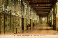 VINTAGE POSTCARD Fontainebleau the Palate Gallery of Francois 1st