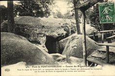 VINTAGE POSTCARD Fontainebleau Cave of the Brigands
